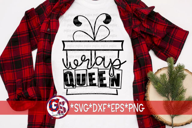 Christmas Wrap Queen SVG DXF EPS PNG SVG Greedy Stitches 