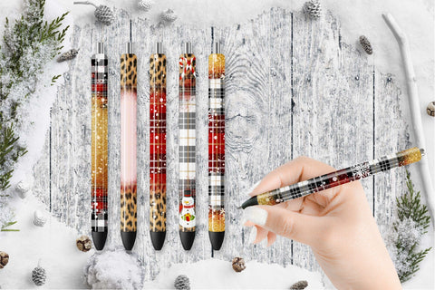 Christmas Wraps Bundle Sublimation Designs Leopard Print Pens Sublimation OrangeBrushStudio 