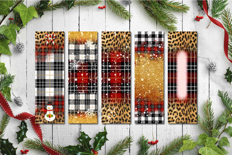 Christmas Wraps Bundle Sublimation Designs Leopard Print Pens Sublimation OrangeBrushStudio 