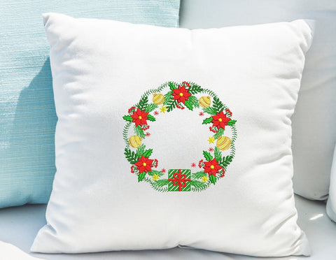 Christmas wreath embroidery design , 4 sizes, instant download. Embroidery/Applique DESIGNS ArtEMByNatalia 