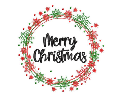 Christmas Wreath Embroidery Design, 4 sizes, Instant Download Embroidery/Applique DESIGNS Nino Nadaraia 