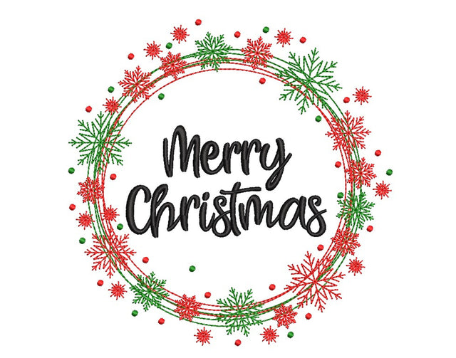 Christmas Wreath Embroidery Design, 4 sizes, Instant Download Embroidery/Applique DESIGNS Nino Nadaraia 