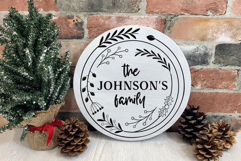 Christmas Wreath Family Name SVG SVG CraftLabSVG 