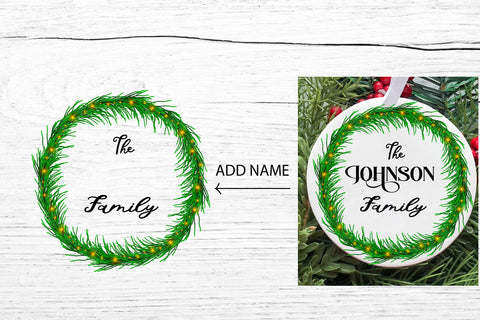 Christmas Wreath PNG. Christmas Ornament Sublimation. Sublimation Samaha Design 