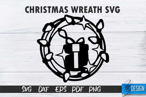 Christmas Wreath SVG Bundle | Xmas Designs | Christmas SVG SVG Fly Design 