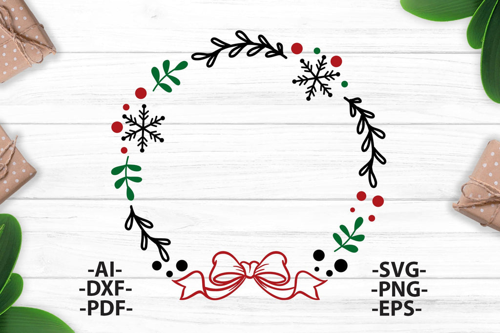 Christmas wreath svg, Christmas Shirt SVG, Santa Claus Svg, Christmas ...