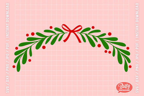 CHRISTMAS WREATH SVG | Christmas Svg SVG Partypantaloons 