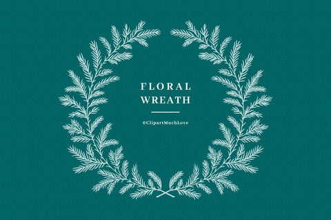 Christmas wreath Svg, Family sign monogram Svg, Winter wreath SVG, DXF SVG ClipartMuchLove 