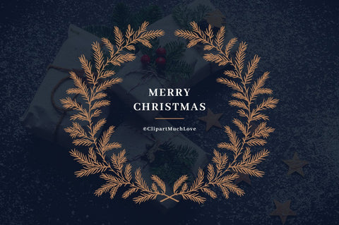 Christmas wreath Svg, Family sign monogram Svg, Winter wreath SVG, DXF SVG ClipartMuchLove 