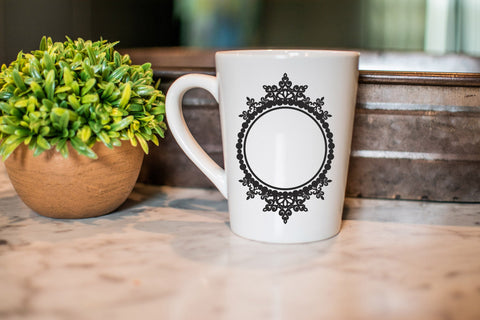 Christmas Wreath Svg, Frame Cut File, Snowflake Wreath Svg, Circle Monogram, Holiday Design Print, Christmas Ornament, Template, Cricut, Png SVG BogeliaVector 