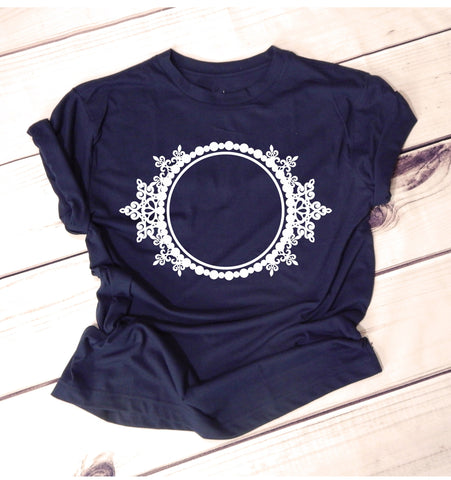 Christmas Wreath Svg, Frame Cut File, Snowflake Wreath Svg, Circle Monogram, Holiday Design Print, Christmas Ornament, Template, Cricut, Png SVG BogeliaVector 