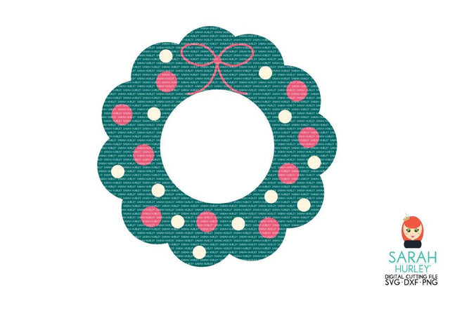 Christmas Wreath SVG Sarah Hurley 