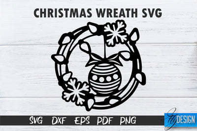 Christmas Wreath SVG | Xmas Designs | Christmas SVG SVG Fly Design 