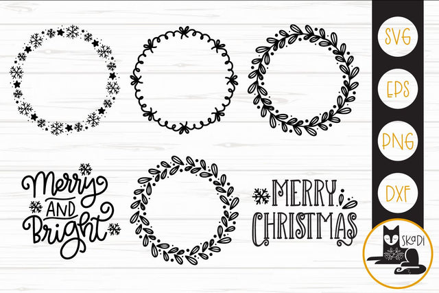 Christmas Wreaths Bundle SVG SVG Skadi Designs 