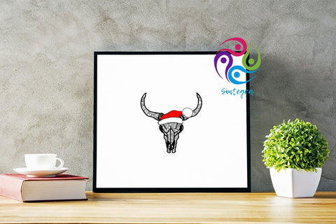 Christmas Zentangle Cow Skull Svg File SVG Sintegra 