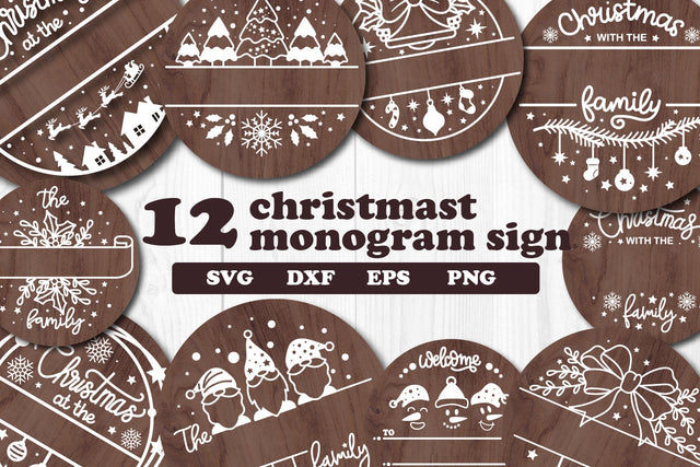 christmast monogram sign SVG dadan_pm 