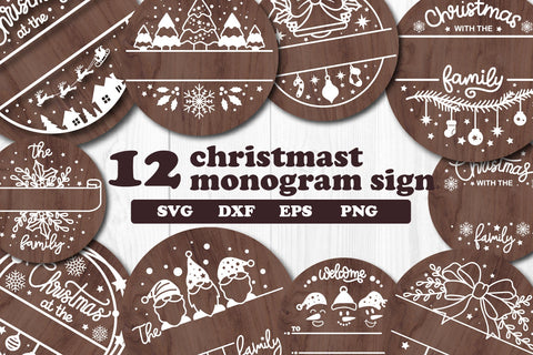 christmast monogram sign SVG dadan_pm 