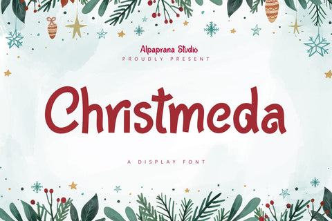 Christmeda - Playful Display Font Font Alpaprana Studio 