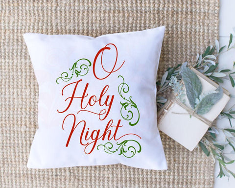 Christnas svg, O Holy Night svg cut file, Christmas Flourish SVG cut file, Sign SVG cut file, cricut cut file, Christmas SVG, Christmas Farmhouse, DXF PNG SVG, Digital Download, Christmas vector Art SVG Farmstone Studio Designs 