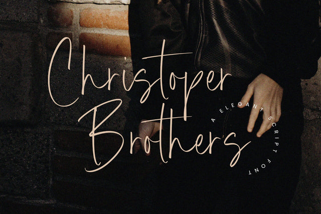 Christoper Brothers - Handwritten font Font Timur type 
