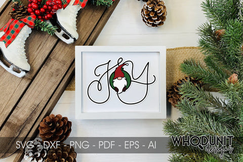 Chritmas Gnome SVG | Joy | Gnome cut file SVG Whodunit Designs 