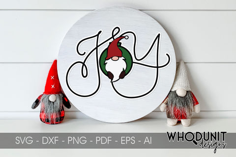 Chritmas Gnome SVG | Joy | Gnome cut file SVG Whodunit Designs 