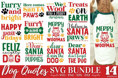 Chritsmas Dog Quotes SVG Bundle SVG DESIGNISTIC 