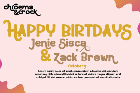 chroems and crock Font JH-CreativeFont 