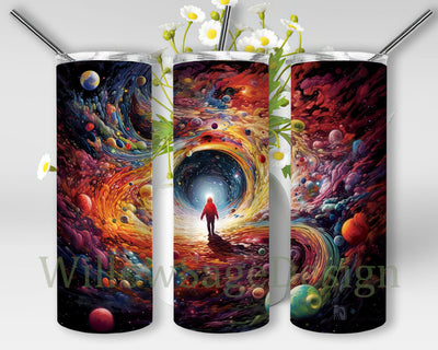 Chromatic Cosmos 20oz Skinny Tumbler Png, Space Tumbler, Cosmos Skinny Tumbler Wrap Png, Space Tumbler Wrap, Solar System Planets Space Tumbler Design Sublimation WillowSageDesign 
