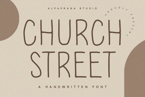 Chruch Street - Handwritten Font Font Alpaprana Studio 