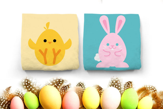 Chubby Egg Shaped Easter Animals SVG Duo SVG Designed by Geeks 