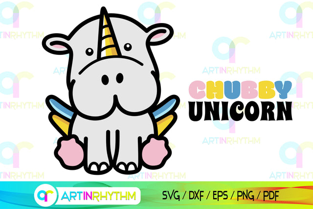 Chubby unicorn svg SVG Artinrhythm shop 