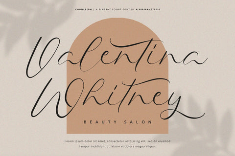 Chudleigh - Script Font Font Alpaprana Studio 