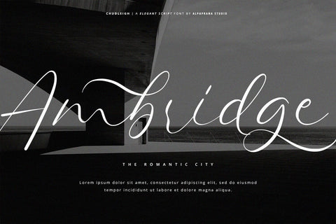 Chudleigh - Script Font Font Alpaprana Studio 