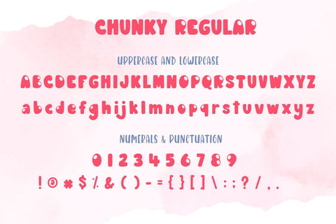 Chunky Font Font AnningArts Design 