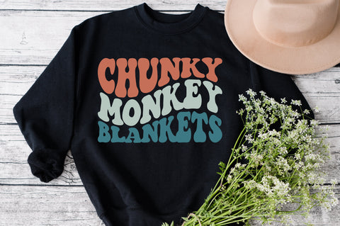 Chunky Monkey Blankets svg, wavy style svg, EPS PNG Cricut Instant Download SVG Fauz 