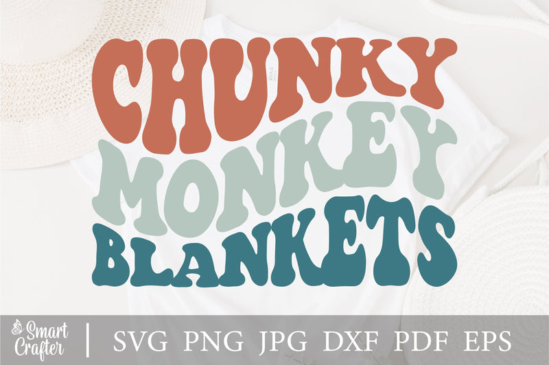 Chunky Monkey Blankets svg, wavy style svg, EPS PNG Cricut Instant Download SVG Fauz 