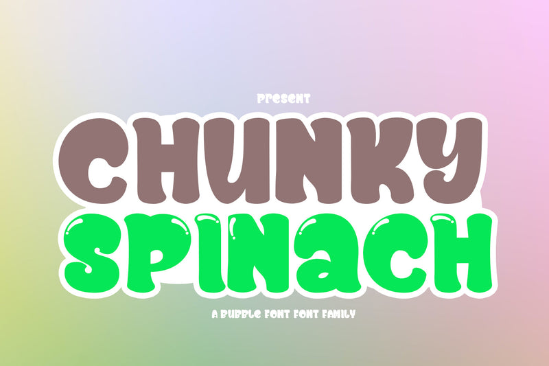 Chunky Spinach Family Font JH-CreativeFont 