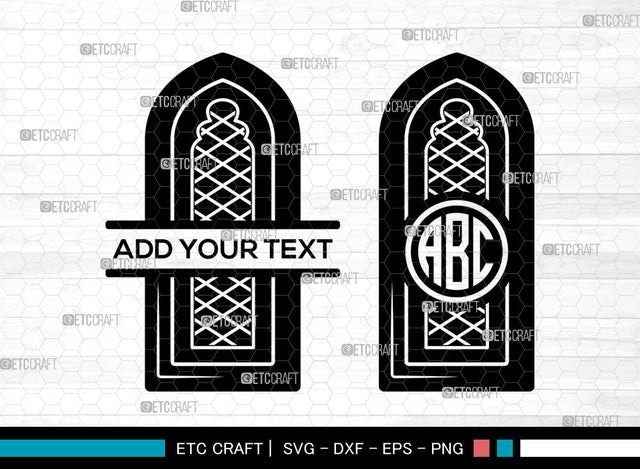 Church Windows Monogram, Church Windows svg, Gothic Windows Icon Svg, Gothic Windows Svg, Arch Windows Svg, Windows svg, Church Windows SVG ETC Craft 