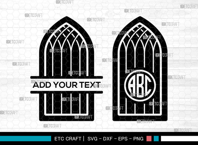 Church Windows Monogram, Church Windows svg, Gothic Windows Icon Svg, Gothic Windows Svg, Arch Windows Svg, Windows svg, Church Windows SVG ETC Craft 