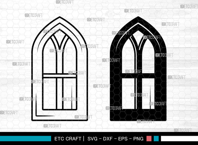 Church Windows SVG, Church Windows svg, Gothic Windows Icon Svg, Gothic Windows Svg, Arch Windows Svg, Windows svg, Church Windows SVG ETC Craft 