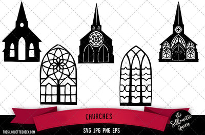 Churches SVG -Vector Art Commercial & Personal Use- Cricut,Silhouette,Cameo,Vinyl Cut SVG Loveleen Kaur 