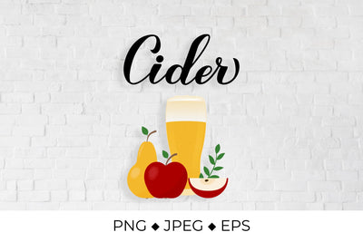 Cider calligraphy lettering Sublimation LaBelezoka 
