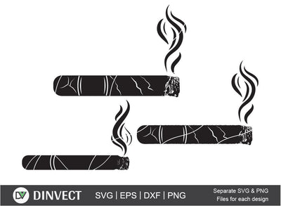 Cigar SVG, Cigarette clipart, Smoke Silhouette, Tobacco SVG, Cigar Clipart, Cigar Silhouette, Files for Cricut, Design Space, Craft File, Cut File, Silhouette Studio, Cutting Machine, Cameo, Vinyl Designs, Iron On Decals, Digital File, Instant Download SVG Dinvect 