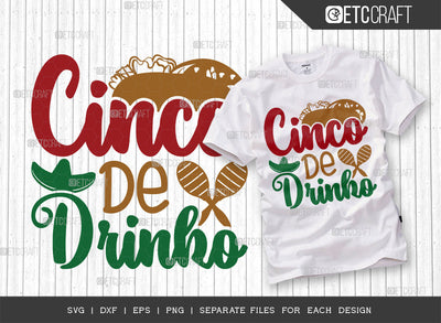 cinco de drinko SVG Cut File, Cinco De Mayo Svg, Fiesta Svg, Mexican Svg, Maracas Svg, Fiesta Squad Svg, Mexican Quote Design, ETC T000403 SVG ETC Craft 
