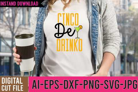 Cinco De Drinko SVG Design, Cinco De Drinko SVG Cut Files SVG BlackCatsMedia 