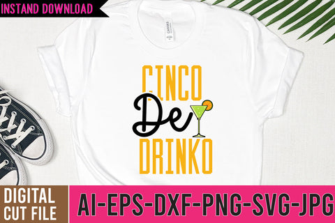 Cinco De Drinko SVG Design, Cinco De Drinko SVG Cut Files SVG BlackCatsMedia 