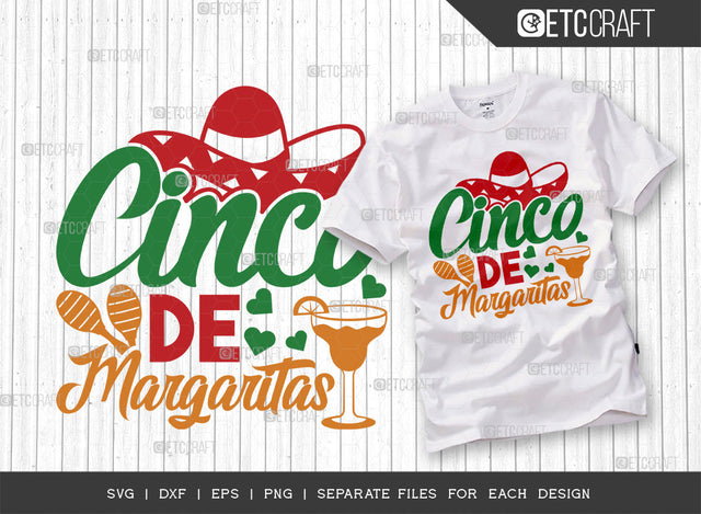 Cinco De Margaritas SVG Cut File | Cinco De Mayo Svg | Mexican Svg | Maracas Svg | Mustache Svg | Sombrero Svg | Mexican Quote Design SVG ETC Craft 