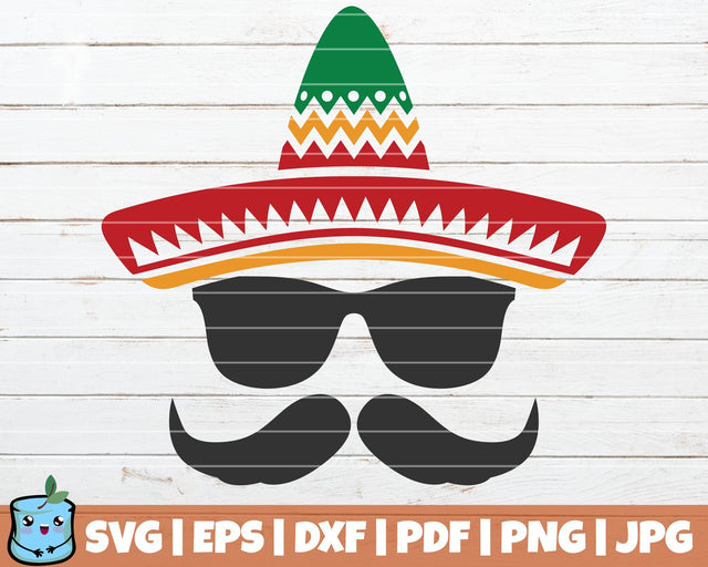 Cinco De Mayo Face SVG MintyMarshmallows 