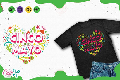 Cinco de mayo heart svg cut files for crafters SVG Cute files 